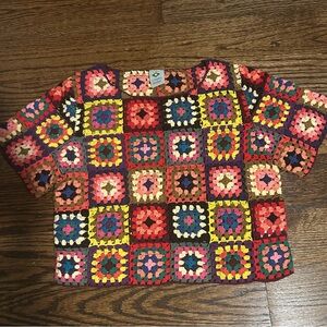 FARM Rio Multicolor Crochet Blouse